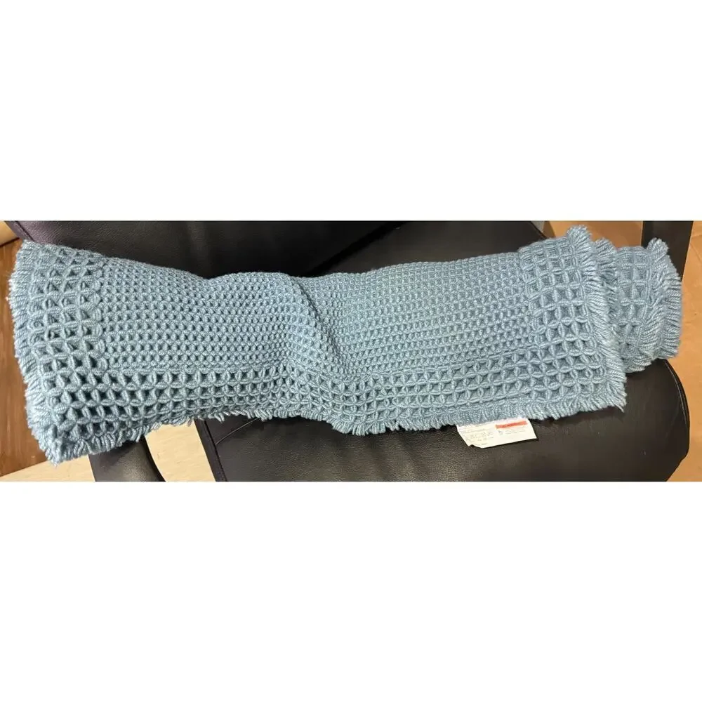 NEW Blue Waffle Bathroom Runner Rug Super Absorbent Bath Mat 2' X 6' Washable